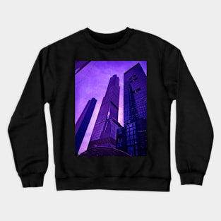 Purple Sky Hudson Yards Skyscrapers Manhattan NYC Crewneck Sweatshirt